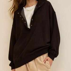 Aerie Oh Snap! Sweatshirt - Brown (limited and sold out colour) (M)